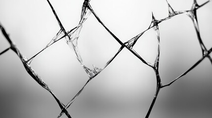 Abstract Black and White Shattered Glass Background Texture