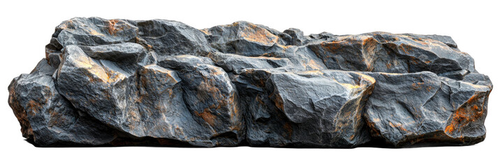 Textured Rock Formation Isolated on White Background Isolated on transparent background