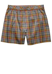 3d illustration plaid twill check short for men with brush finish