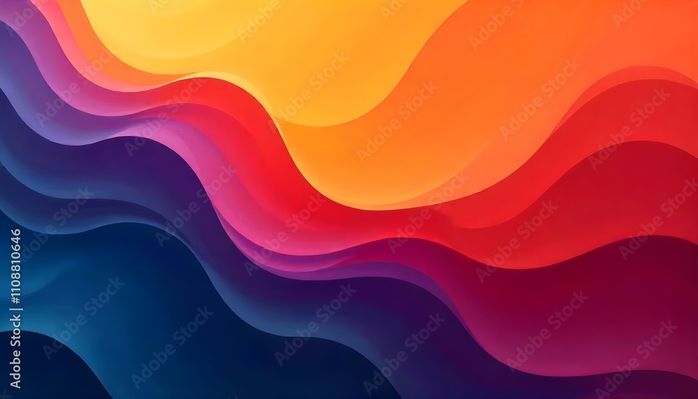 Leinwandbilder an abstract geometric design with dynamic, vibrant gradients and smooth flowing lines