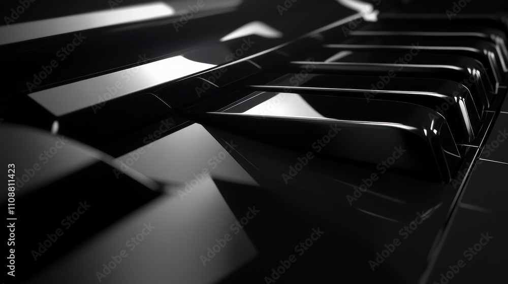 Poster abstract black glossy surface design texture