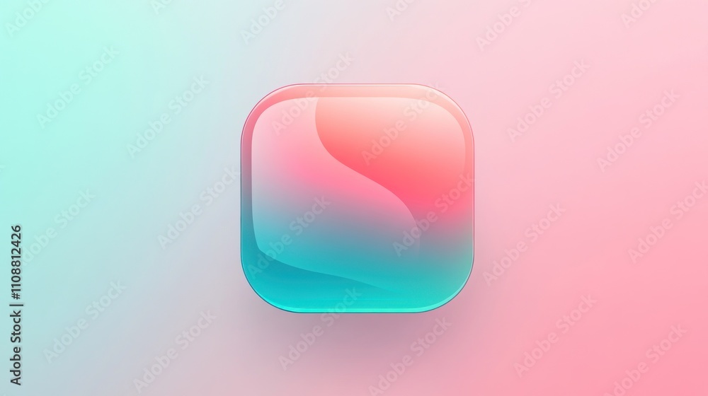 Poster colorful gradient square app icon design