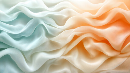 Fototapeta premium Waves of soft fabric in pastel tones abstract flo_0182