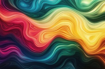 Fototapeta premium Vibrant Abstract Swirls of Colorful Fluid Motion Representing Artistic Expression and Dynamism in Contemporary Digital Artwork for Creative Projects