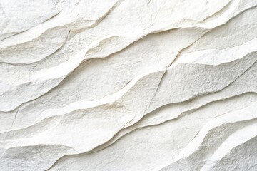 White background of white smooth lines, volume and texture of smooth stone