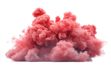 Pink Smoke Explosion in Isolated Background Isolated on transparent background