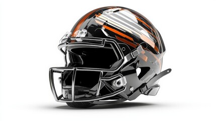 Fototapeta premium Modern Football Helmet with Graphic Stripes Design