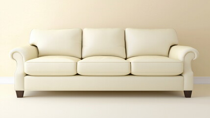 Fototapeta premium Cream Sofa in Minimalist Room