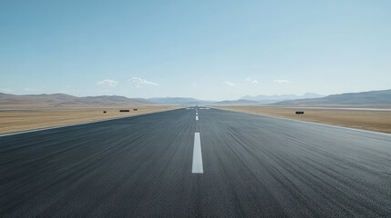 Fototapeta premium Luxury Private Jet on the Runway Ready for Takeoff