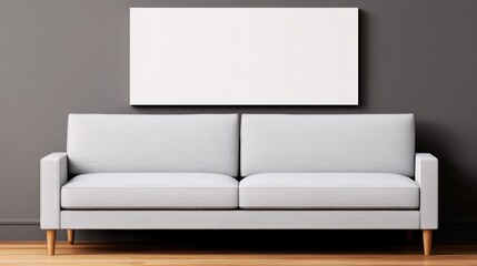 Modern Sofa with Blank Canvas Mockup