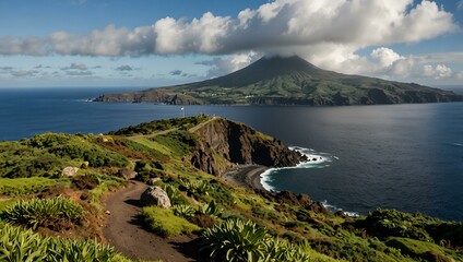 Fototapeta premium Scenic Pico Island in the Azores.