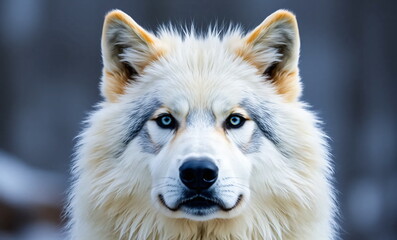 Obraz premium white wolf in the forest