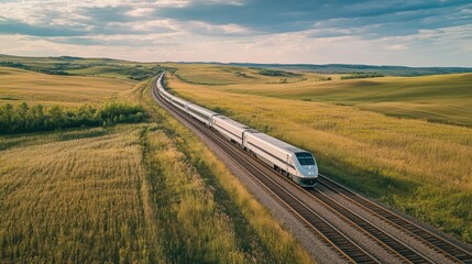 Scenic Train Journey Through Lush Green Landscapes