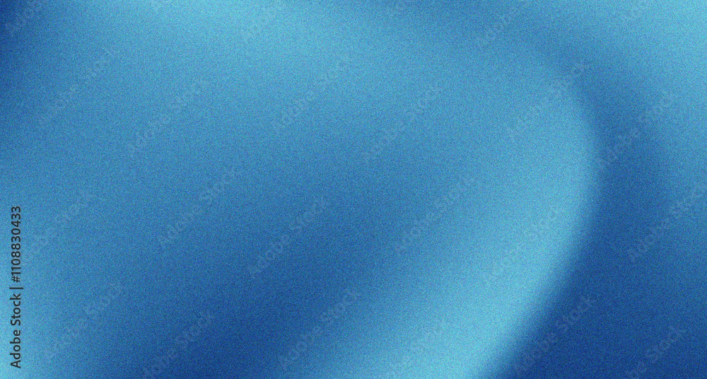 Wall mural abstract blue grainy gradient banner background texture. colorful digital grain soft noise effect pa