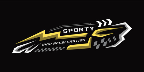 Fototapeta premium Abstract sport racing stripes sticker wrap modification design