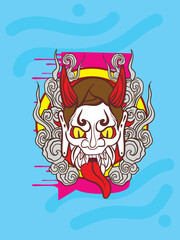 yokai is mean japanese ghost with japan style character