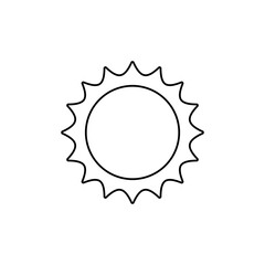 Sun vector icon. Summer illustration sign. hot symbol or logo.