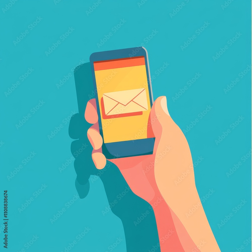 Aufkleber send email message on mobile