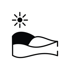 Desert Dunes vector icon