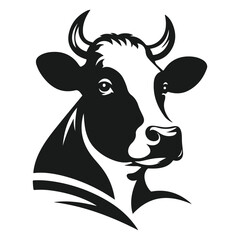 Vector of cow head design on white background