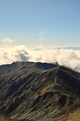 Fototapeta premium 紅葉の日本百名山「飯豊山」