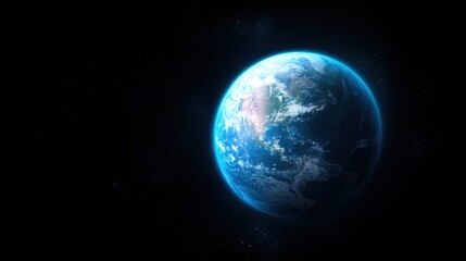 Obraz premium Stunning Earth from Space Blue Planet Globe Cosmos Galaxy Background