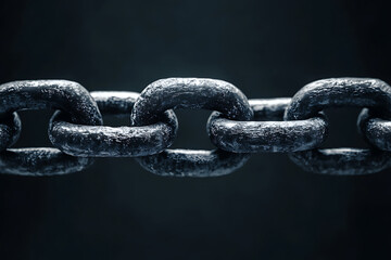 Fototapeta premium Close-up of a weathered metal chain