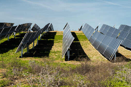 Dynamic rows of solar panels for eco-friendly and renewable energy solutions