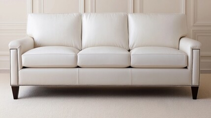 Stylish white sofa modern furniture for an elegant and comfortable living room