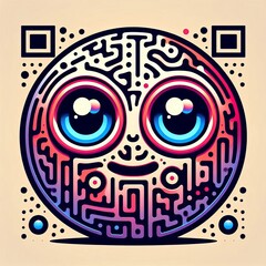 Obraz premium 125 Animated QR Code Changing patterns or colors to draw attenti