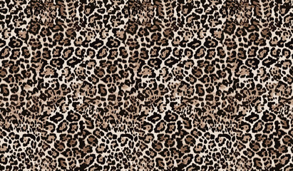 Abstract hand drawn seamless pattern with geometric and brush painted elements. brush textured colorful background. Modern poster, card, textile, wallpaper template, wrapping paper designs leopard.
