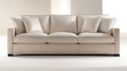 Fototapeta premium Showcase of cozy contemporary sofas for bright modern living room designs