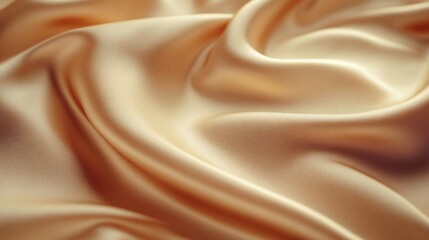 Obraz premium Elegant Draped Champagne Silk Fabric Texture