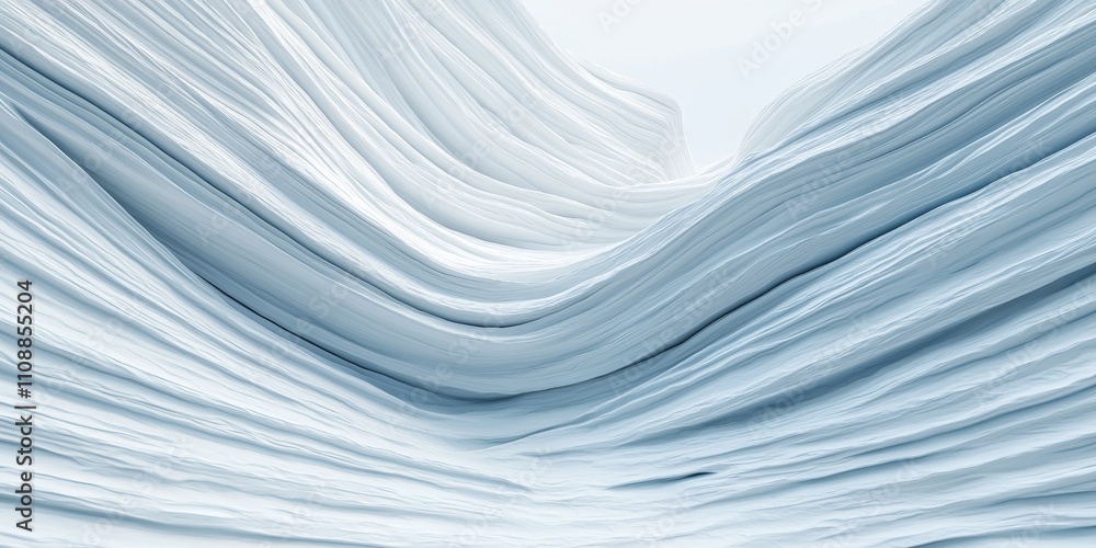Poster a serene, abstract design featuring soft, flowing lines and a cool color palette, evoking calmness a