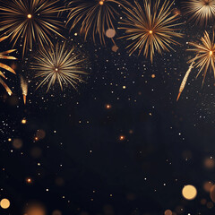 fireworks over the night sky, Background for New Years Eve celebration