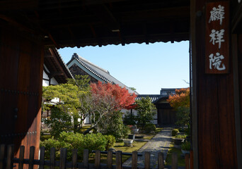 妙心寺　麟祥院　山門から境内を望む　京都市右京区花園