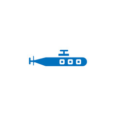 Submarine icon Thin line illustration set