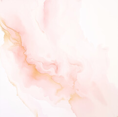 Obraz premium Abstract watercolor background features soft pink and peach hues, creating a delicate and ethereal visual effect.