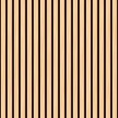 Obraz premium Wooden panel wall background. Vertical wooden planks with seamless pattern creating rustic backdrop. Light stripes emphasize texture and natural wood grain. Furniture design.