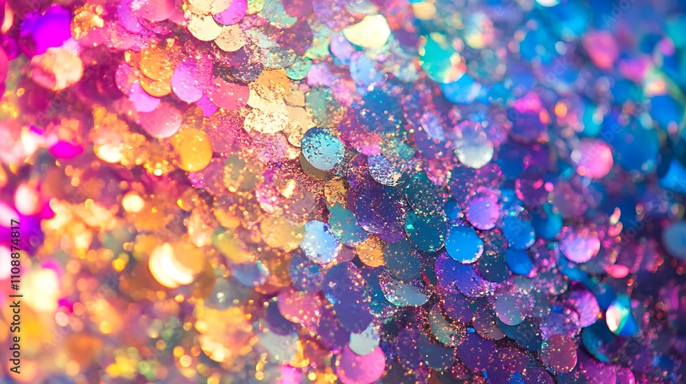 Aufkleber holographic rainbow foil with iridescent texture, creating a mesmerizing abstract hologram backgroun