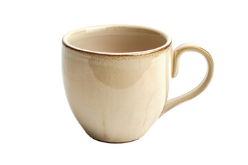 Simple ceramic cup with a smooth finish placed against a plain background