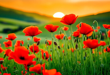 Fototapeta premium field of poppies