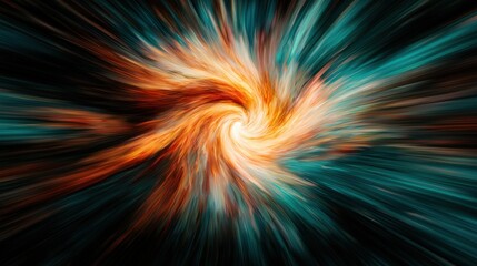 Obraz premium Abstract Swirling Light Burst Cosmic Energy Galaxy Nebula Space Background