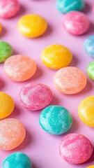 Glossy candy-like circles, vibrant hues, playful yet polished design ideal for marketing campaigns