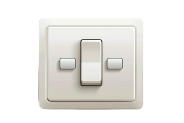 Light switch panel with multiple toggle options in a modern interior setting