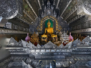 The Gold Buddha of the Silver Temple, Chiang Mai Silver Temple, Thailand