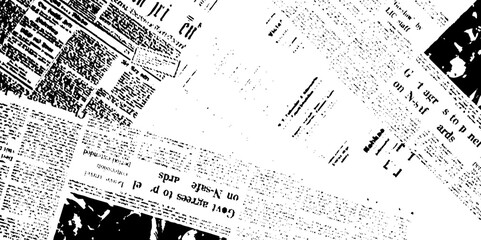 Rough vector background abstract grunge texture old vintage newspaper. Vector white and black newspaper paper grunge pattern old aged texture.	
