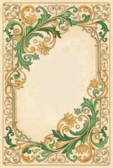 Ornate vintage Christmas stationery design
