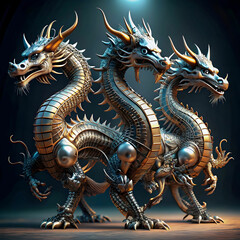 Obraz premium chinese dragon statue