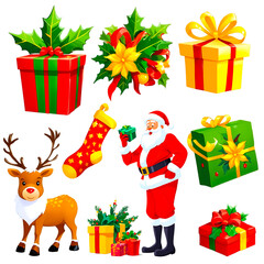 Cute Christmas theme with many ornaments